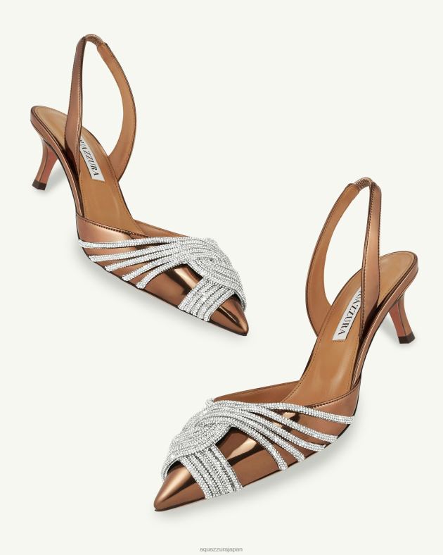 Aquazzura ギャツビースリング 50 茶色 DH8X0200