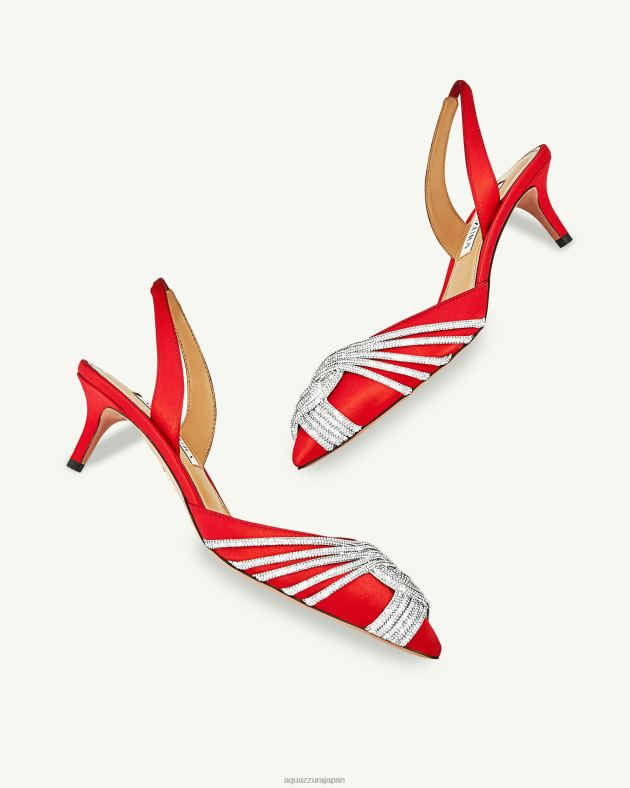 Aquazzura ギャツビースリング 50 赤 DH8X0201