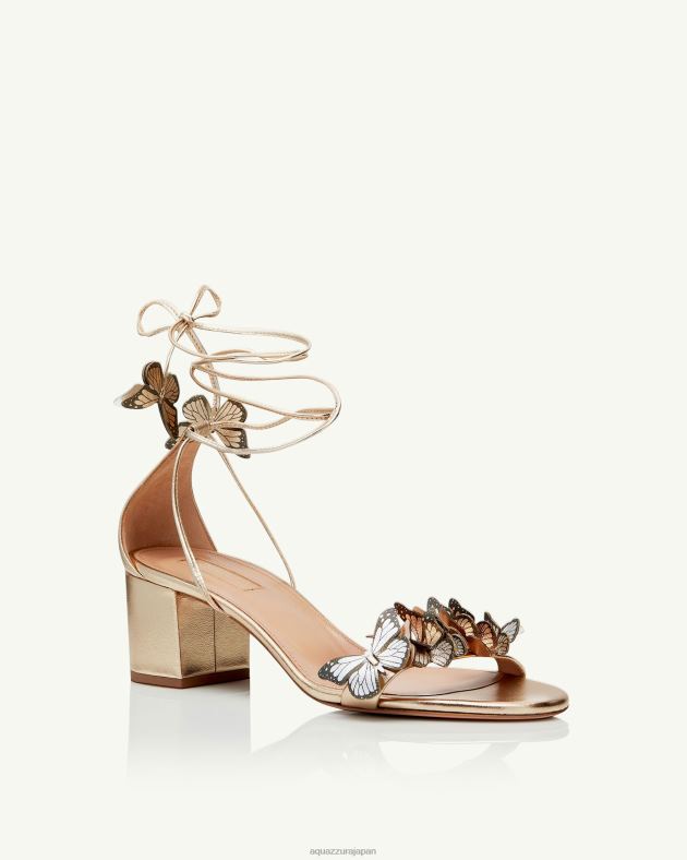 Aquazzura パピヨンサンダル50 金 DH8X060