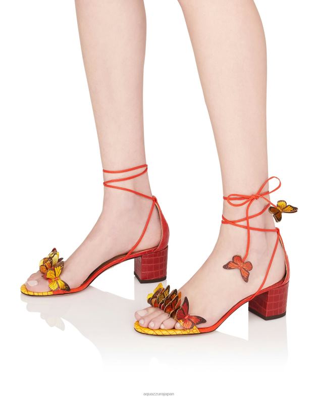 Aquazzura パピヨンサンダル50 オレンジ DH8X097