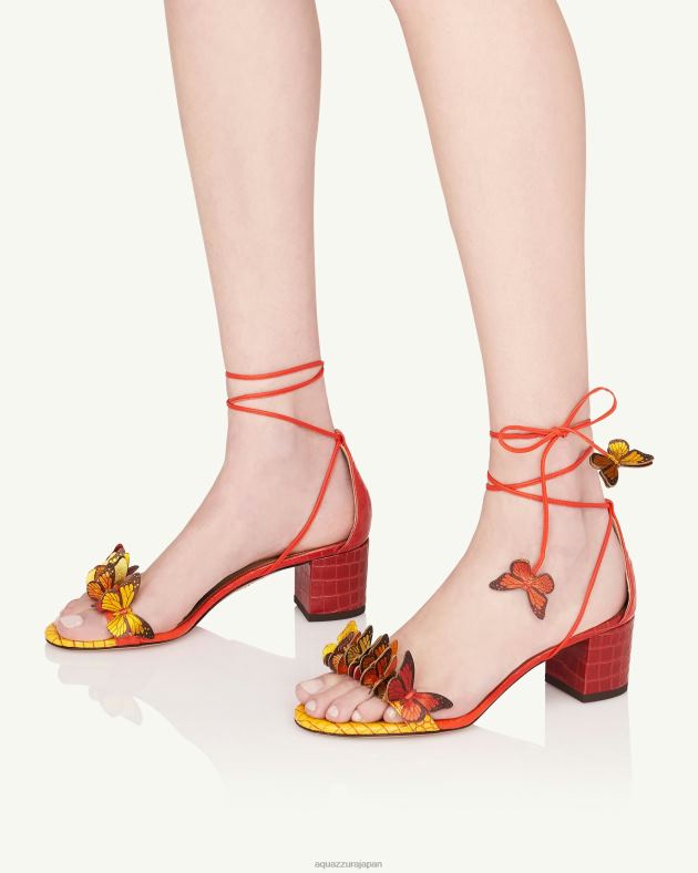 Aquazzura パピヨンサンダル50 オレンジ DH8X097