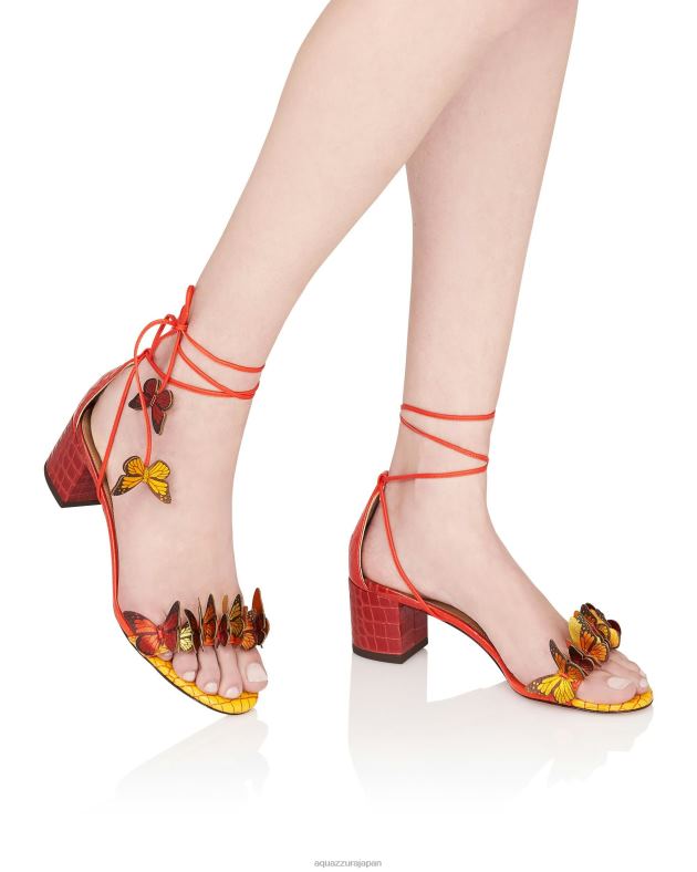 Aquazzura パピヨンサンダル50 オレンジ DH8X097