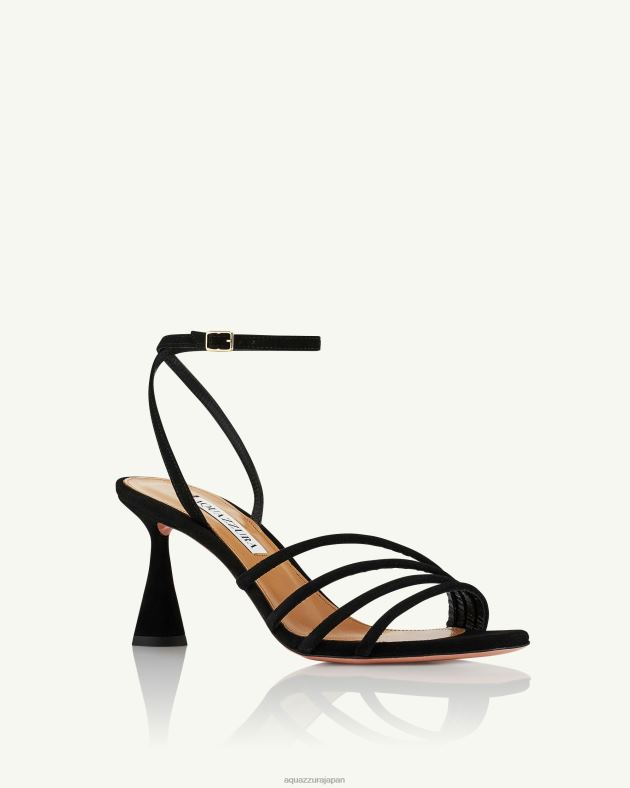 Aquazzura ラトゥールサンダル 75 黒 DH8X042