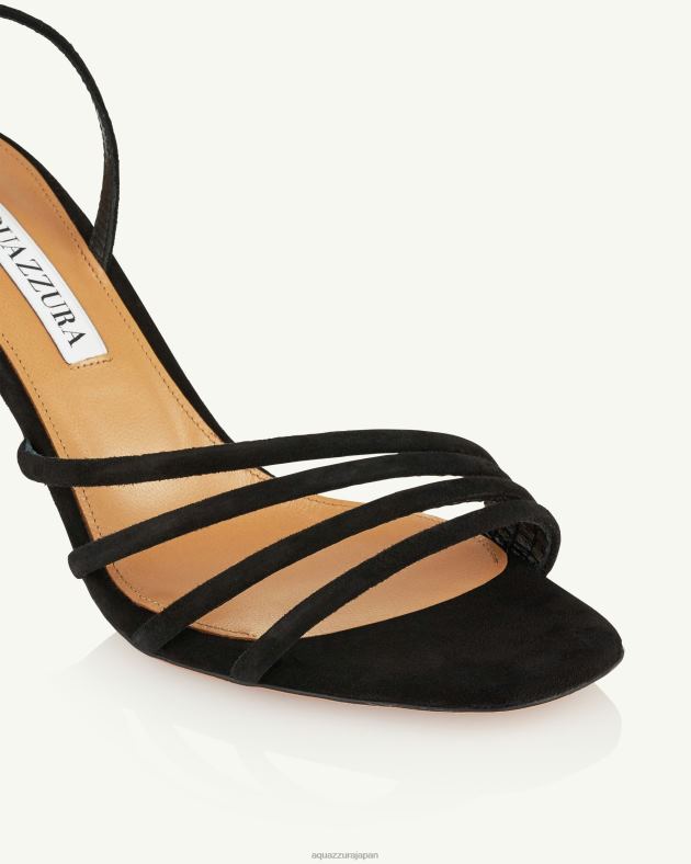 Aquazzura ラトゥールサンダル 75 黒 DH8X042