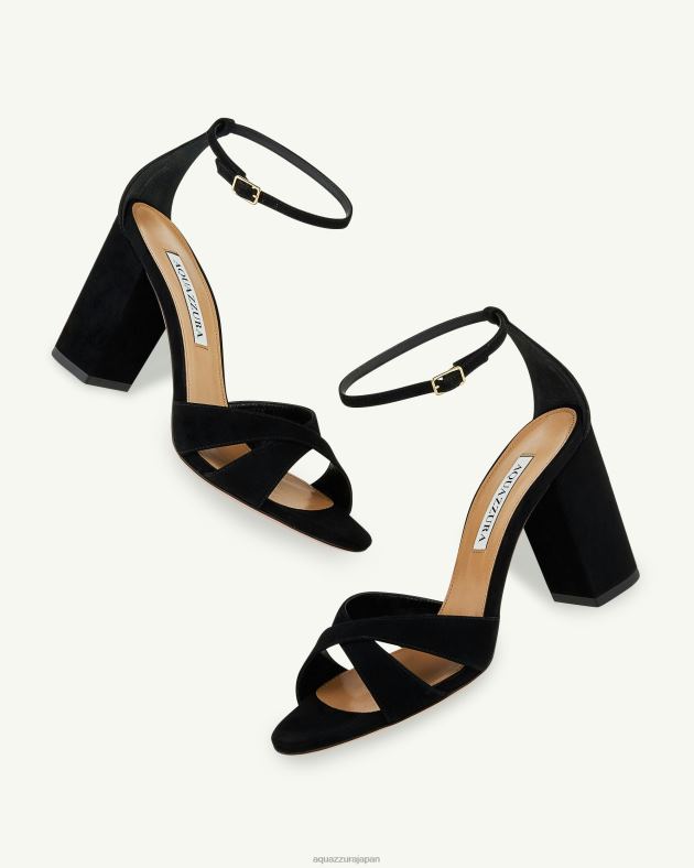 Aquazzura 神のサンダル 85 黒 DH8X0119