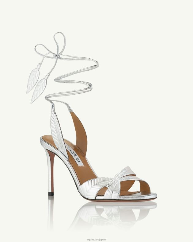 Aquazzura リーフサンダル 85 銀 DH8X0127