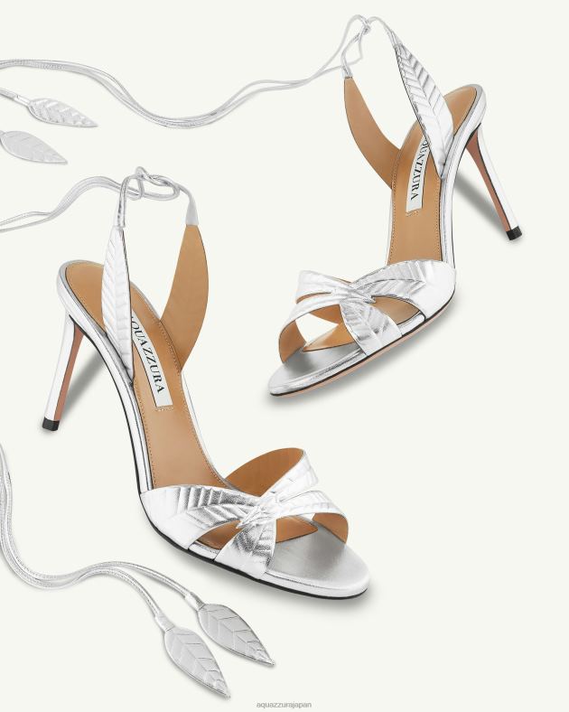 Aquazzura リーフサンダル 85 銀 DH8X0127