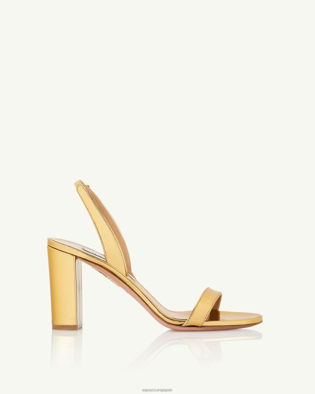 Aquazzura ソーヌードブロックサンダル85 金 DH8X0136