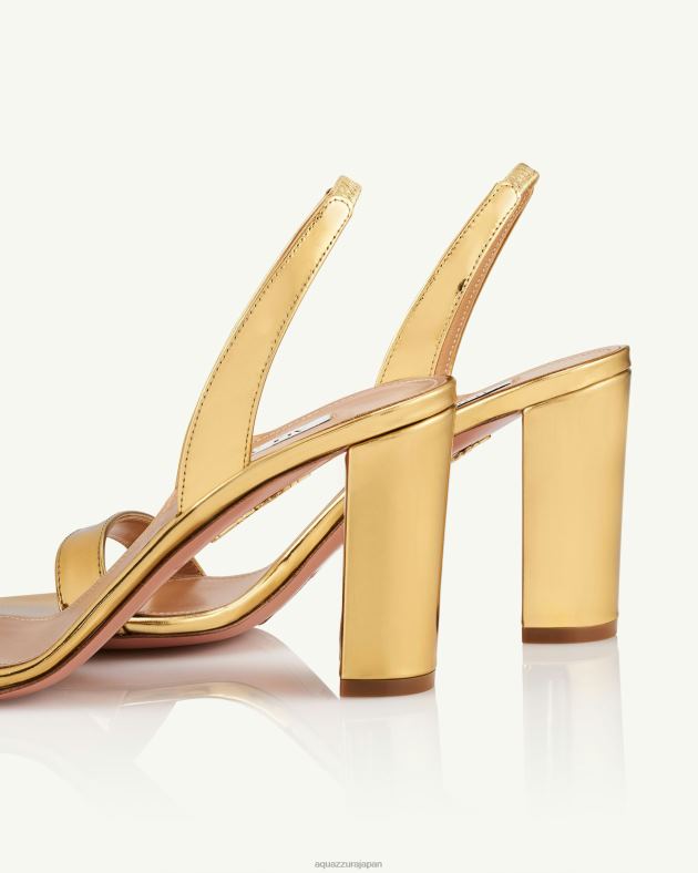 Aquazzura ソーヌードブロックサンダル85 金 DH8X0136