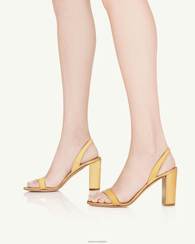 Aquazzura ソーヌードブロックサンダル85 金 DH8X0136