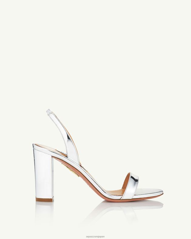 Aquazzura ソーヌードブロックサンダル85 銀 DH8X0153