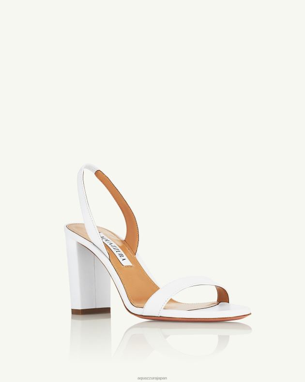 Aquazzura ソーヌードブロックサンダル85 白 DH8X0158