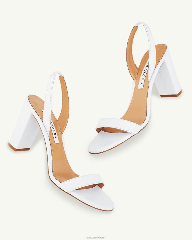 Aquazzura ソーヌードブロックサンダル85 白 DH8X0158