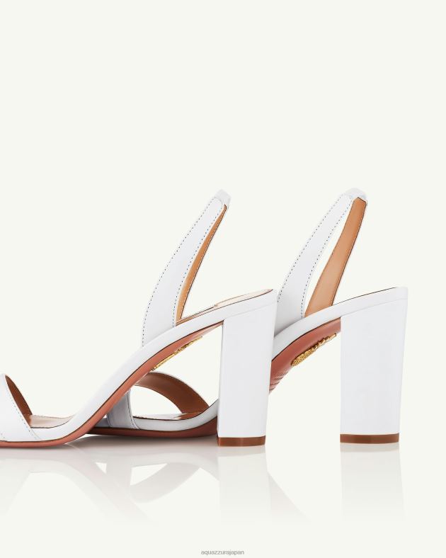 Aquazzura ソーヌードブロックサンダル85 白 DH8X0158