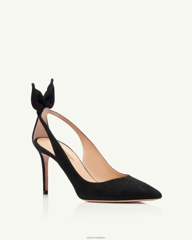 Aquazzura ボウタイポンプ 85 黒 DH8X0225