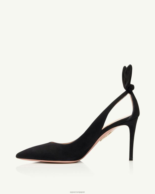 Aquazzura ボウタイポンプ 85 黒 DH8X0225