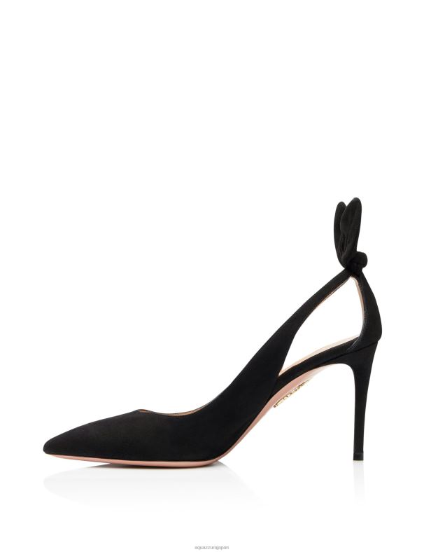 Aquazzura ボウタイポンプ 85 黒 DH8X0225