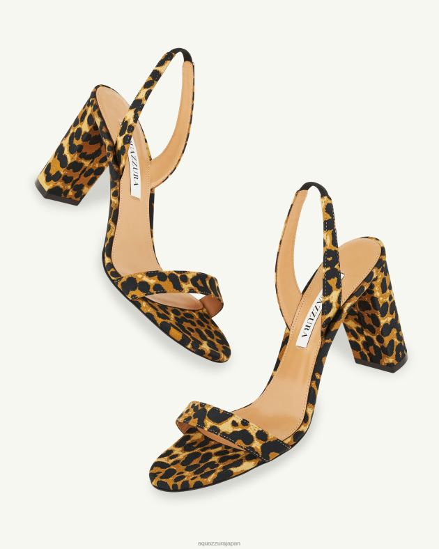 Aquazzura ソーヌードブロックサンダル85 ヒョウ DH8X03