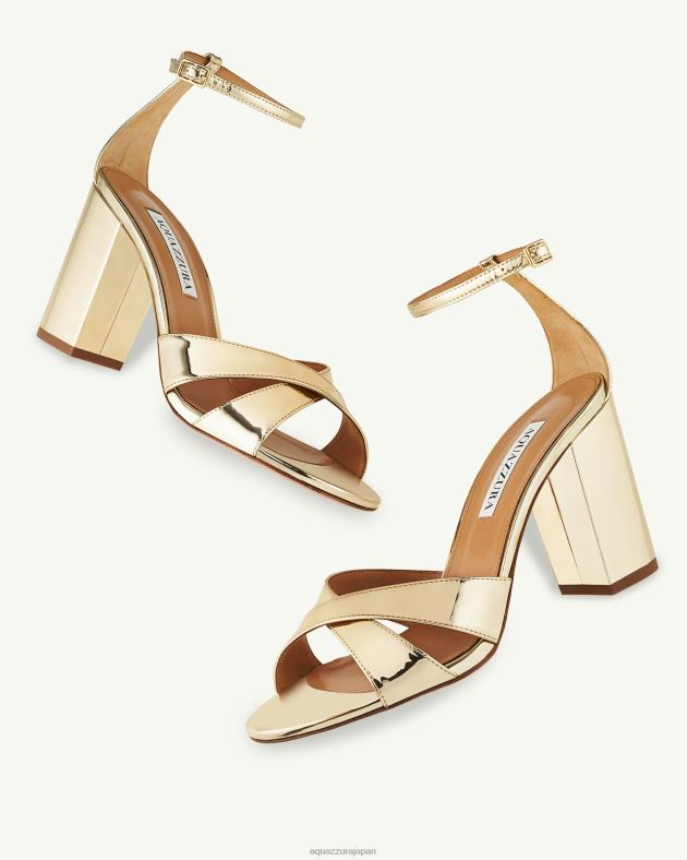 Aquazzura 神のサンダル 85 金 DH8X056