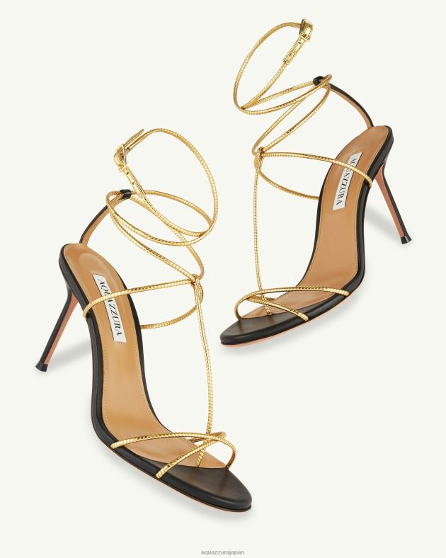 Aquazzura ロマンロマンスサンダル 85 黒 DH8X06