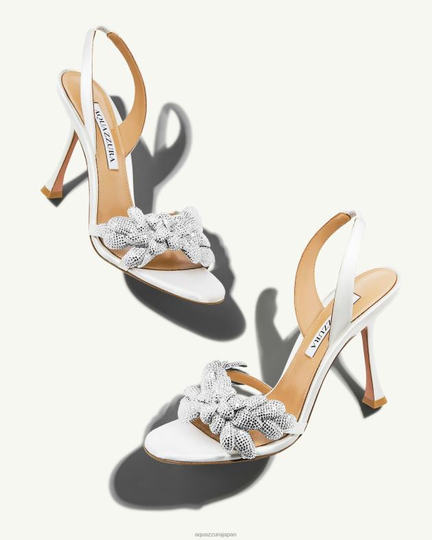 Aquazzura ギャラクティックフラワーサンダル95 白 DH8X0165