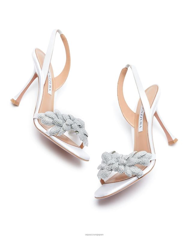 Aquazzura ギャラクティックフラワーサンダル95 白 DH8X0165