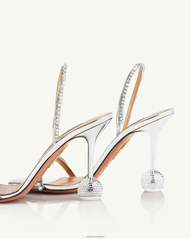 Aquazzura はいダーリンサンダル95 銀 DH8X049