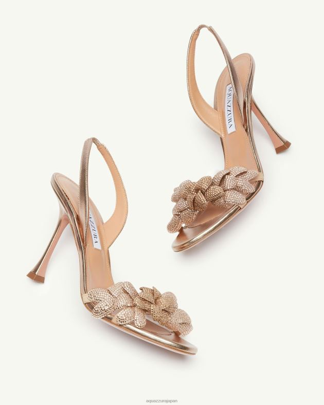 Aquazzura ギャラクティックフラワーサンダル95 金 DH8X087