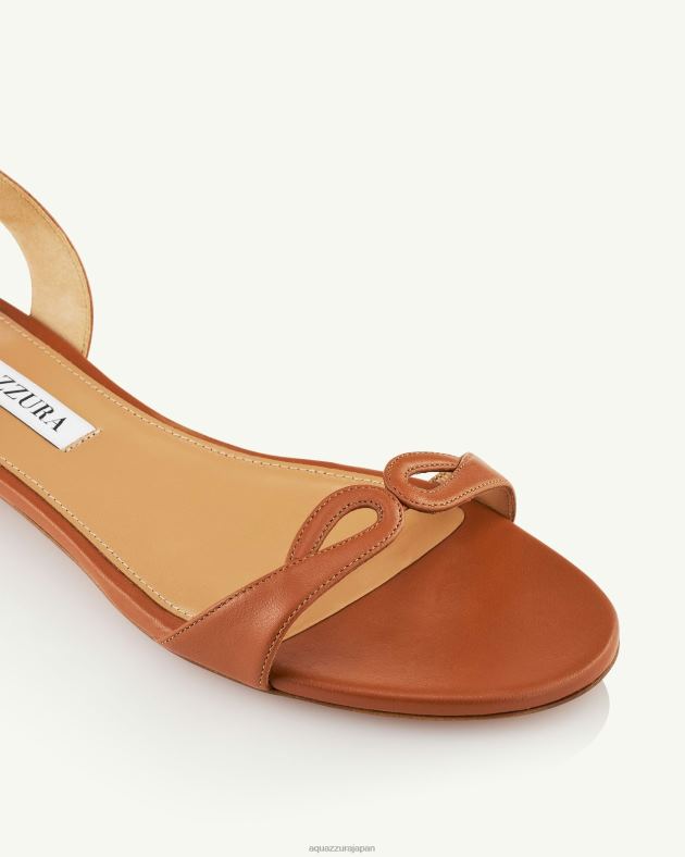 Aquazzura テッササンダルフラット 茶色 DH8X0144